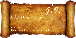 Göttler Irma névjegykártya