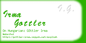 irma gottler business card
